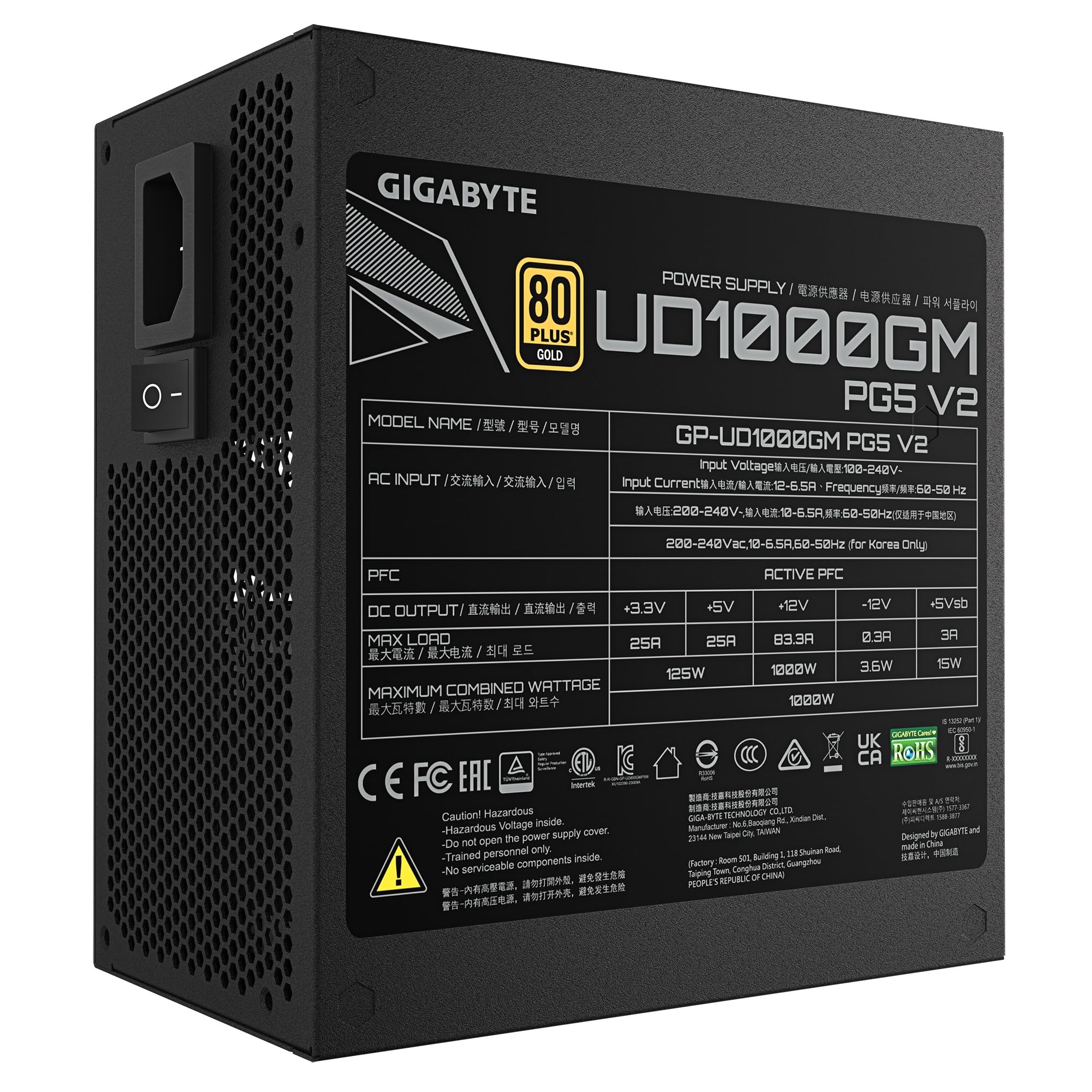 Amazon | GIGABYTE UD1000GM PG5 V2 ATX 3.1/PCIe 5.1対応 1000W
