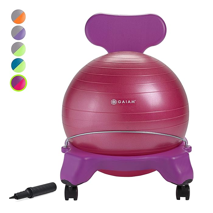 Buy Gaiam Kids Balance Ball Chair Classic Children's Stability Ball