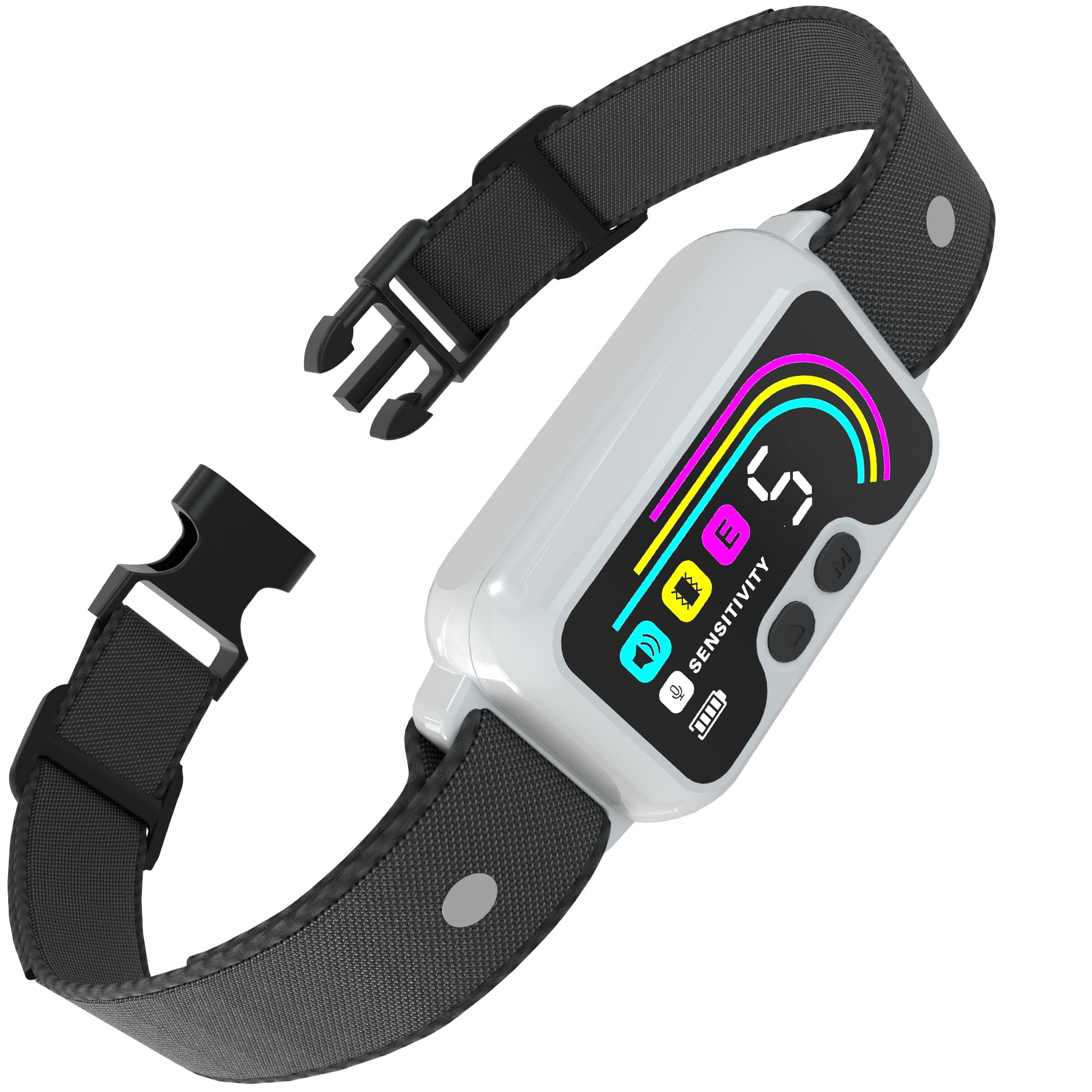 Meloive Collar Antiladridos Automático para Perros,Detección Inteligente de Ladridos,Sensibilidad Ajustables,Resistente al Agua y Recargable