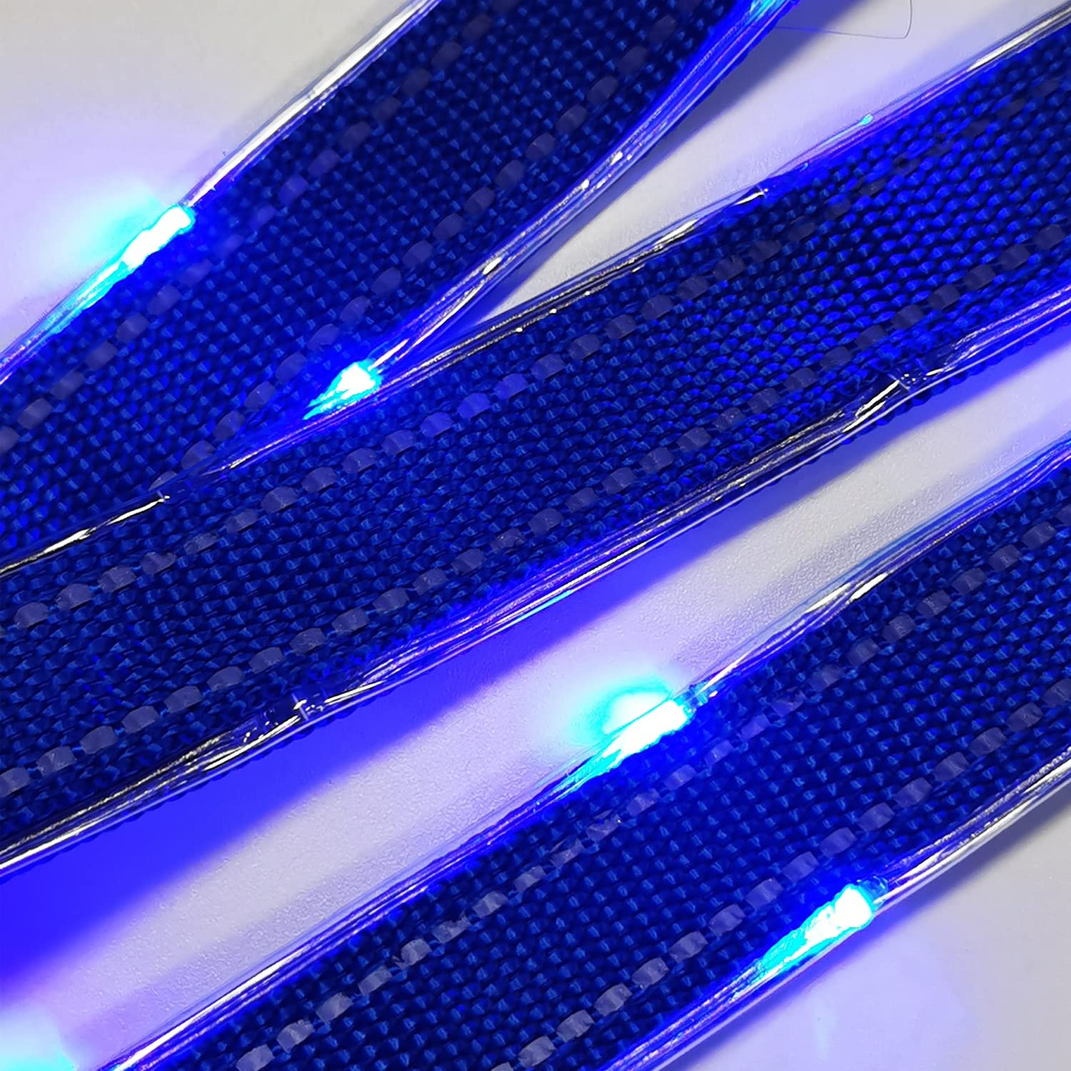 SSZYace Pettorale regolabile a LED per cavallo, in nylon, con luce lampeggiante notturna, equipaggiamento di sicurezza equestre con 3 modalità di illuminazione e ricaricabile tramite USB (blu)