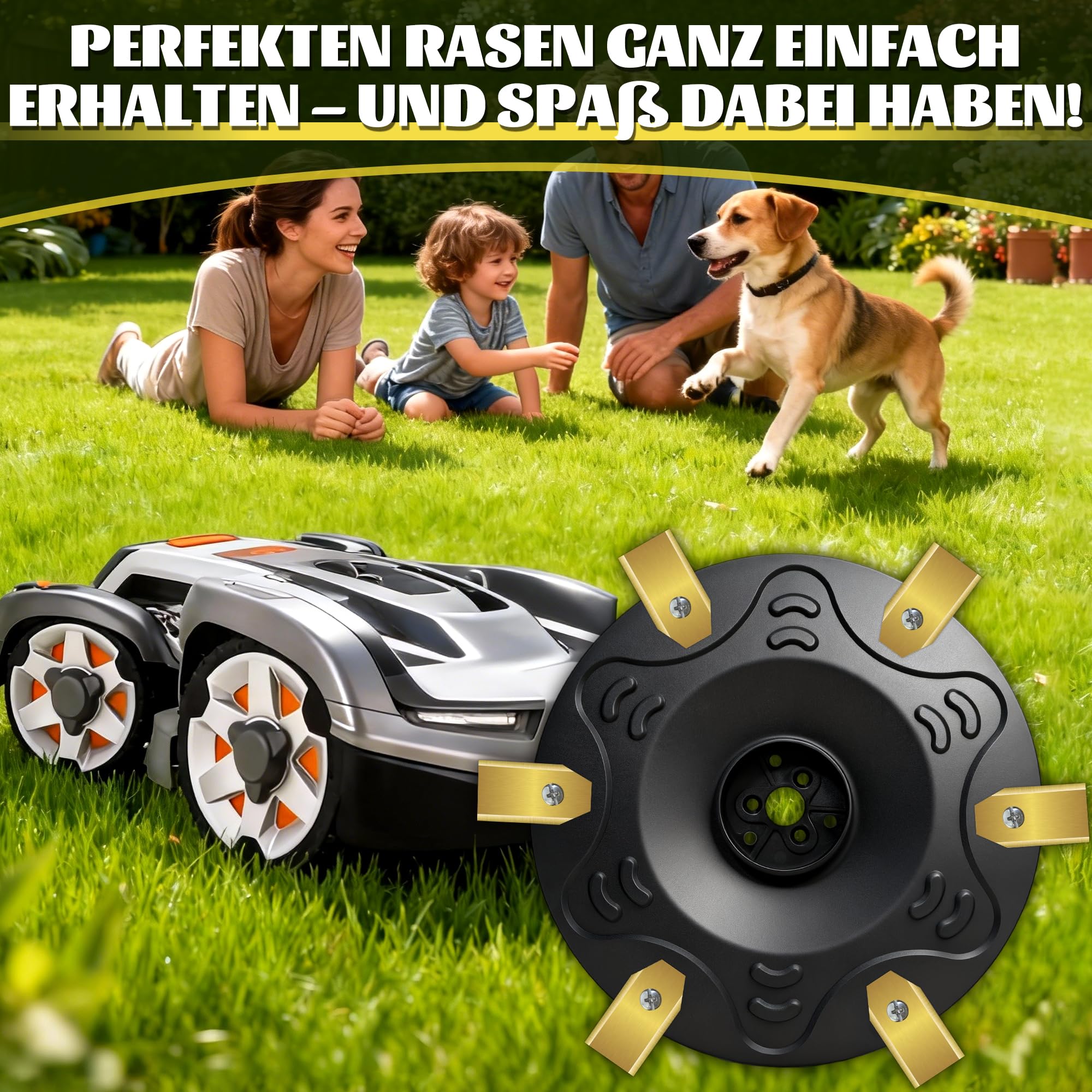 Disco da taglio, piatto per coltelli, compatibile con Husqvarna Automower 305, 310, 315x, 405, 410, 415x, 435x, 535 AWD, piatto per coltelli di ricambio con 10 lame, disco tagliaerba, robot tagliaerba