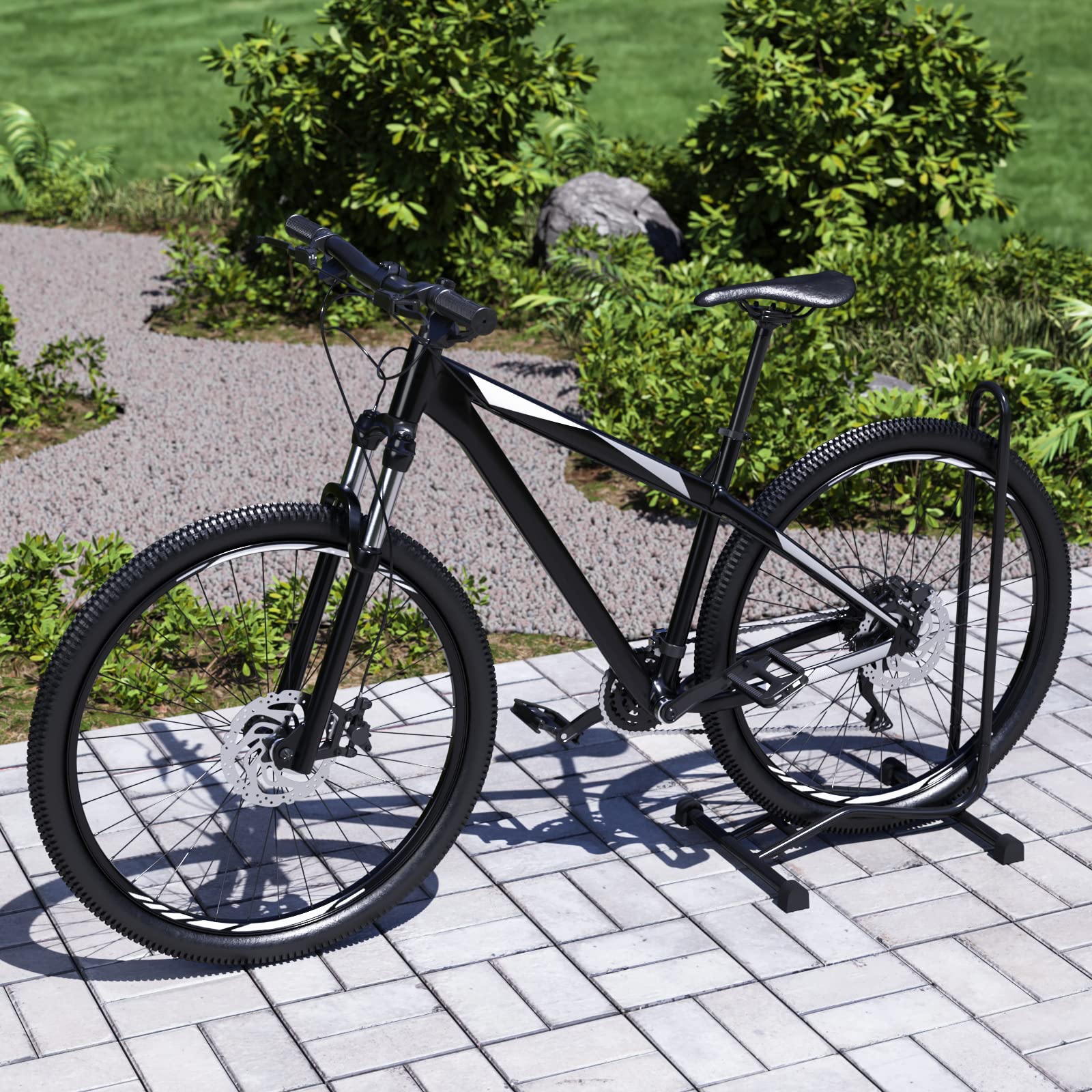 4 x WELLGRO® Fahrradständer - Stahl, sicherer Stand - Farbe schwarz