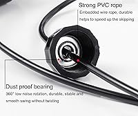 Vista 4 de BOOMIBOO Cuerda de Saltar, Cuerdas de Saltar Ajustables, Cuerda de Saltar Sin Enredos de Velocidad Rápida con Rodamientos de Bolas para Mujeres