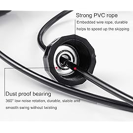 BOOMIBOO Jump Rope, Adjustable Jump Ropes,Skipping Rope Tangle-Free Rapid Speed with Ball Bearings for Women Men Kids,Exercise & Slim Body Jumprope at Home School Gym