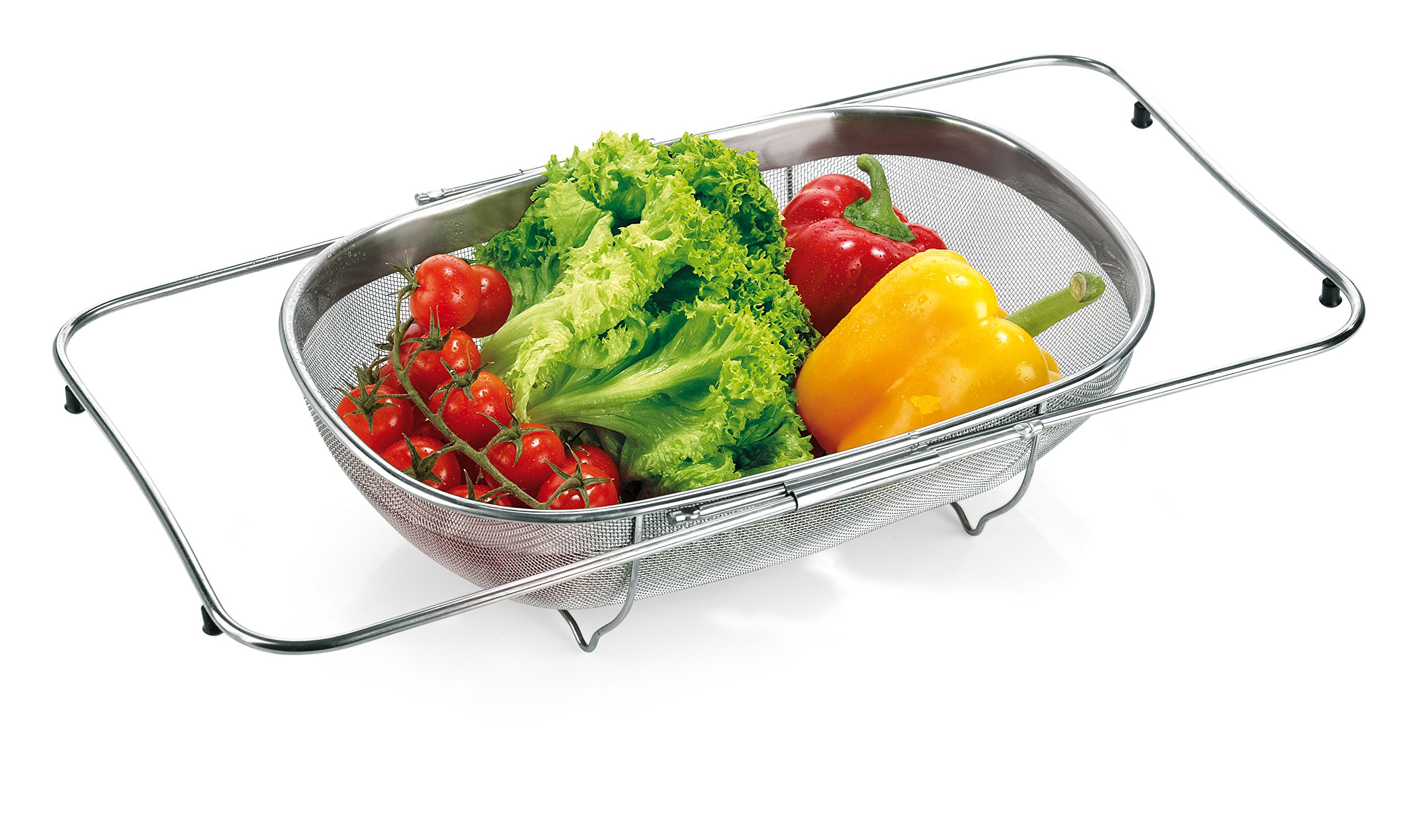 Tescoma Extendible Draining Basket 34X24 Cm Grandchef, Assorted, 35.5 x 26 x 10.5 cm