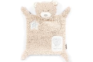 Demdaco Cuddle Up Sweet Dreams Fuzzy Brown Bear Stuffed Animal with Blanket