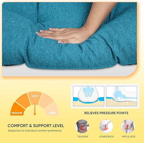 Miniatura 3 de Millsilo Cojín de banco personalizado para muebles de interior, cojín de banco suave antideslizante para cocina, comedor, cojín de banco de