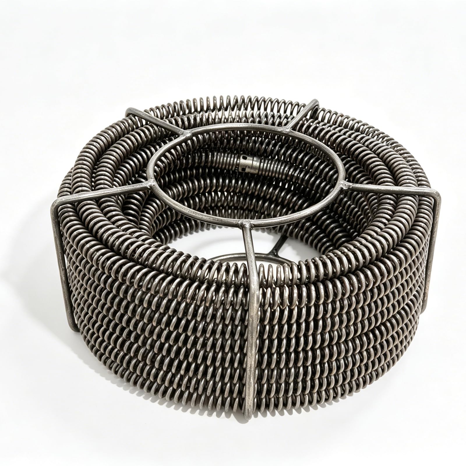 Máquina limpiadora de tuberías con espiral de resorte de 16 mm x 20 m. Aparato limpiador de tuberías con espiral