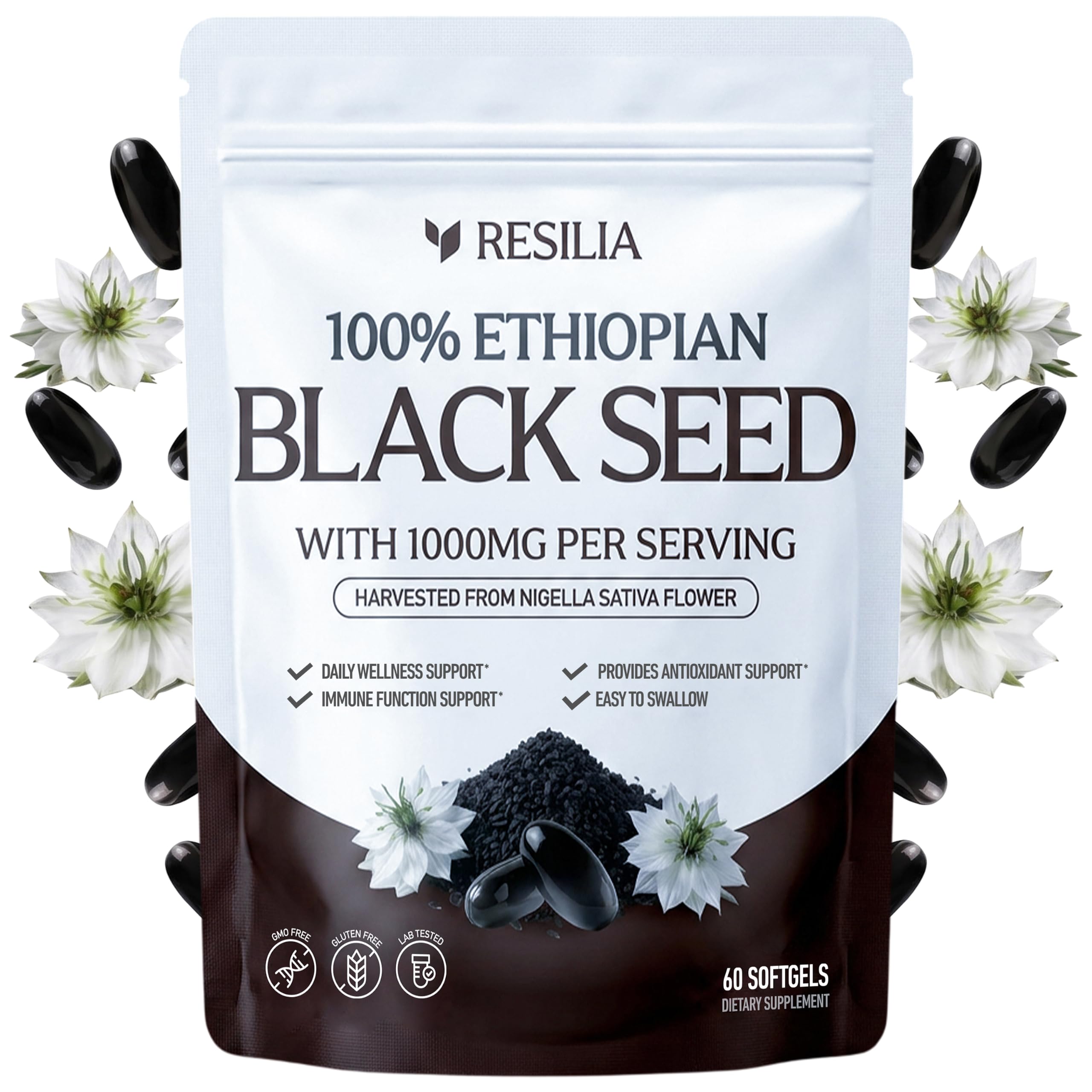 Resilia Ethiopian Black Seed Softgels 1000mg Per Serving