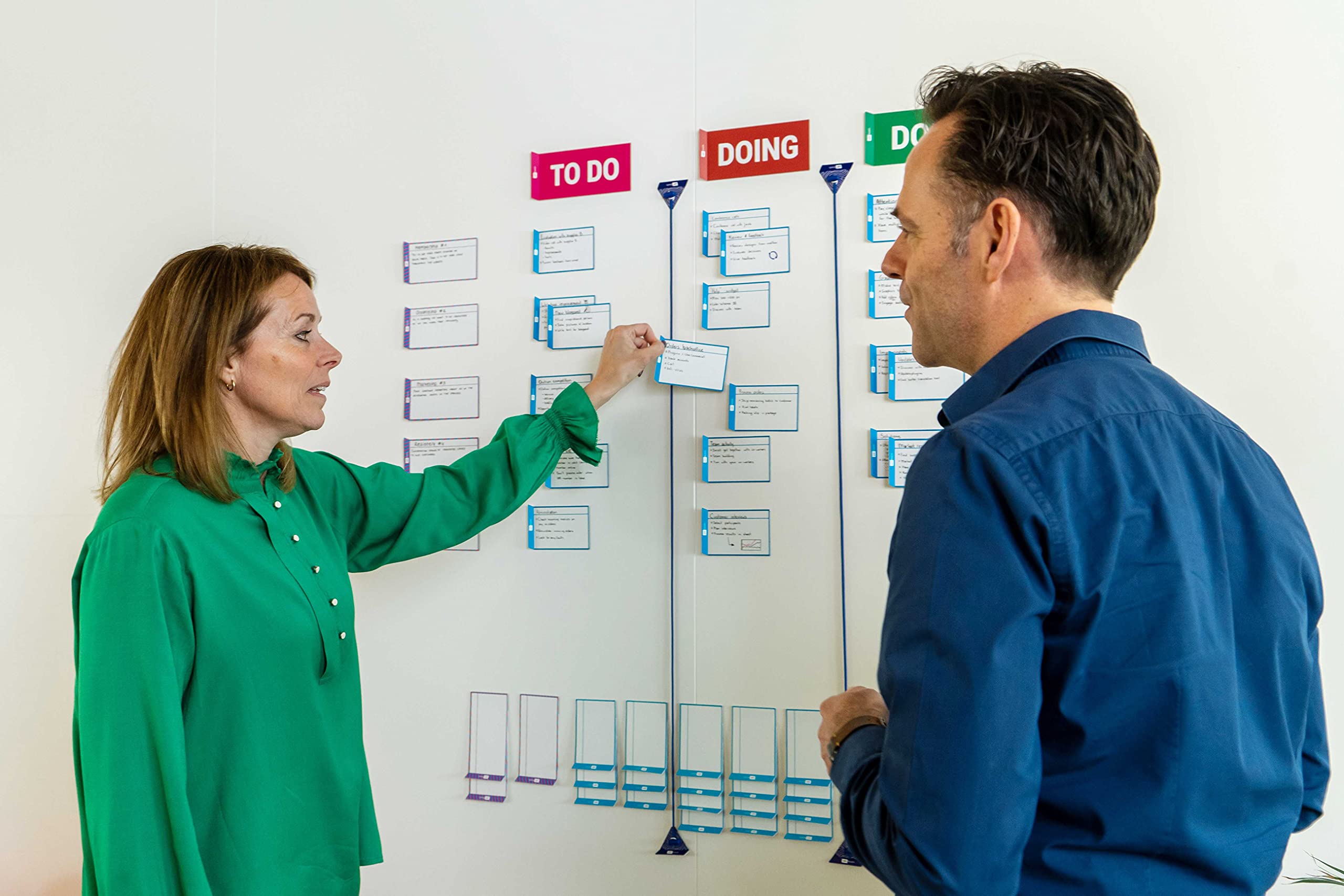 PATboard Scrum board und Kanban Tafel Basis Plus Tool Set Magnetisch - Magnetkarten für agiles Projektmanagement - Basic to do tafel für Scrum and Kanban teamwork