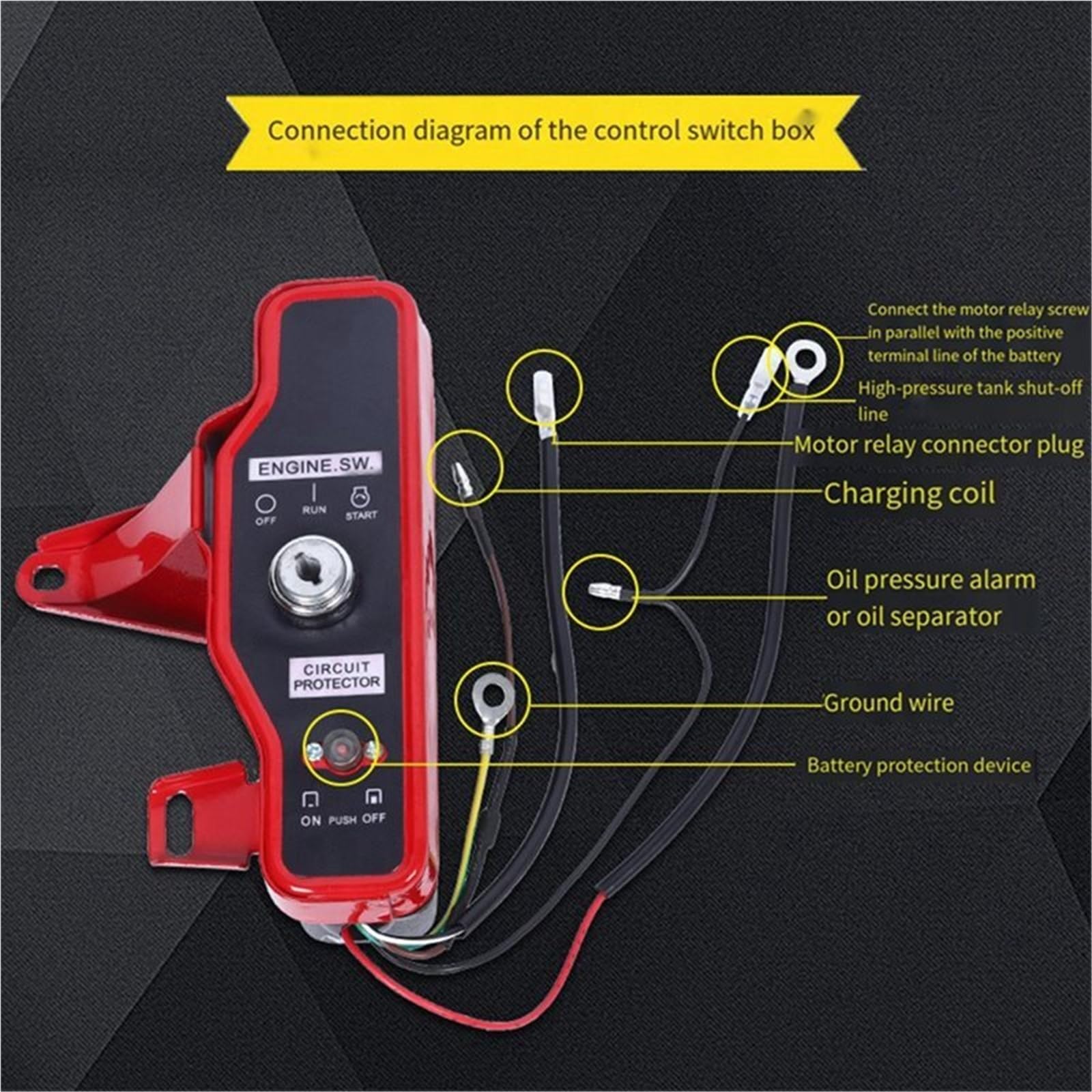 Arranque eléctrico moto Compatible con HONDA GX160 GX200 Kit de reemplazo del motor arranque volante