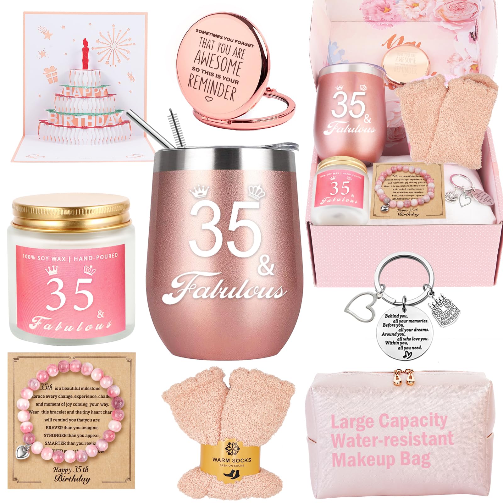 Awfrky Birthday Gifts for Women, Birthday Gift Box Set for Woman Best Friends Female Sister Mom Daughter Wife Her Girlfriend Coworker Bestie, Unique Gifts for Women — view 18