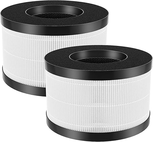 Paquete de 2 filtros de repuesto HEPA AP01 H13 compatibles con purificador de aire Hi Mox AP01H01 filtración de 3 etapas de alta eficiencia para