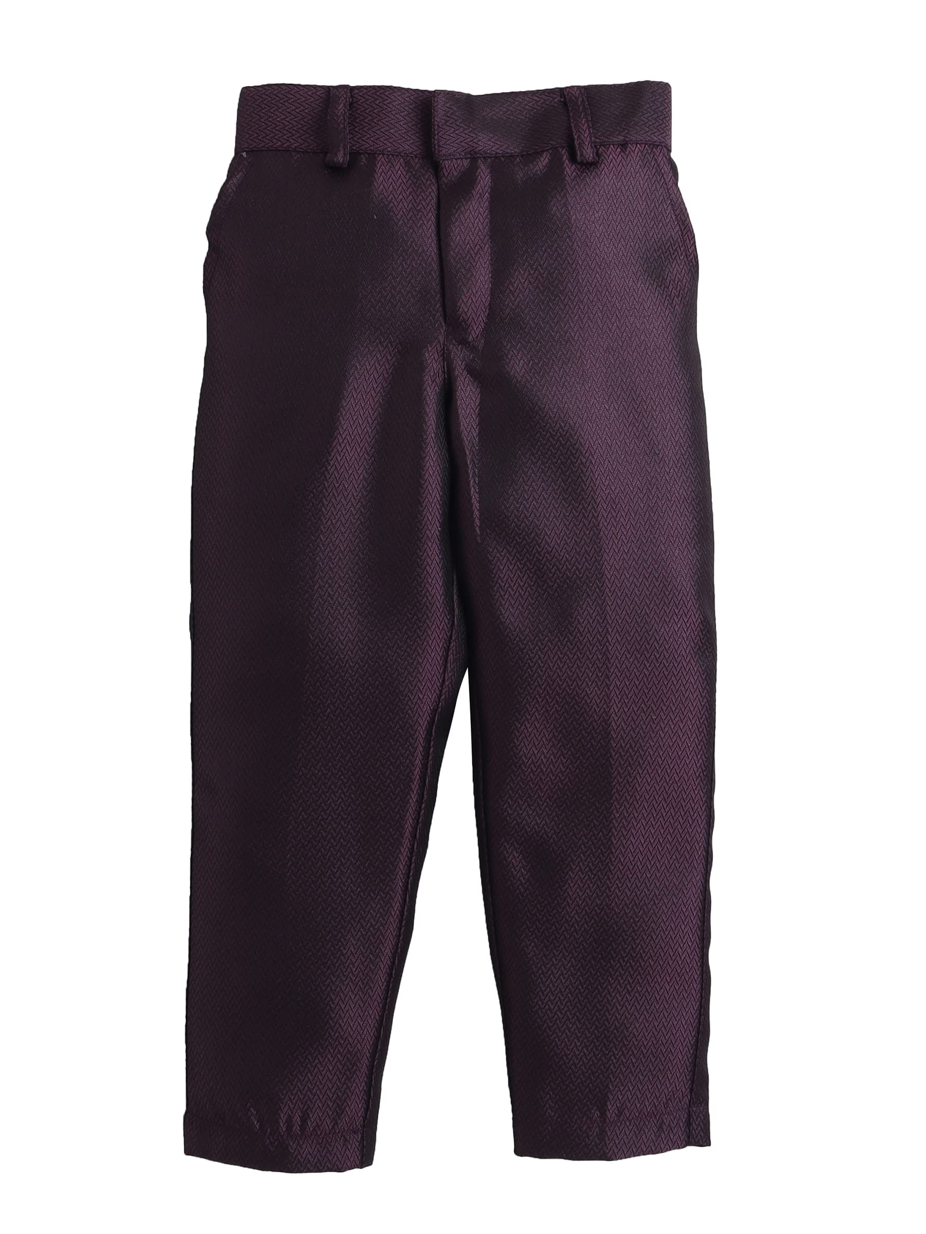 Jeetethnics Boys Purple Coat Suit Set with Waistcoat Shirt and Trousers (9091H) 1