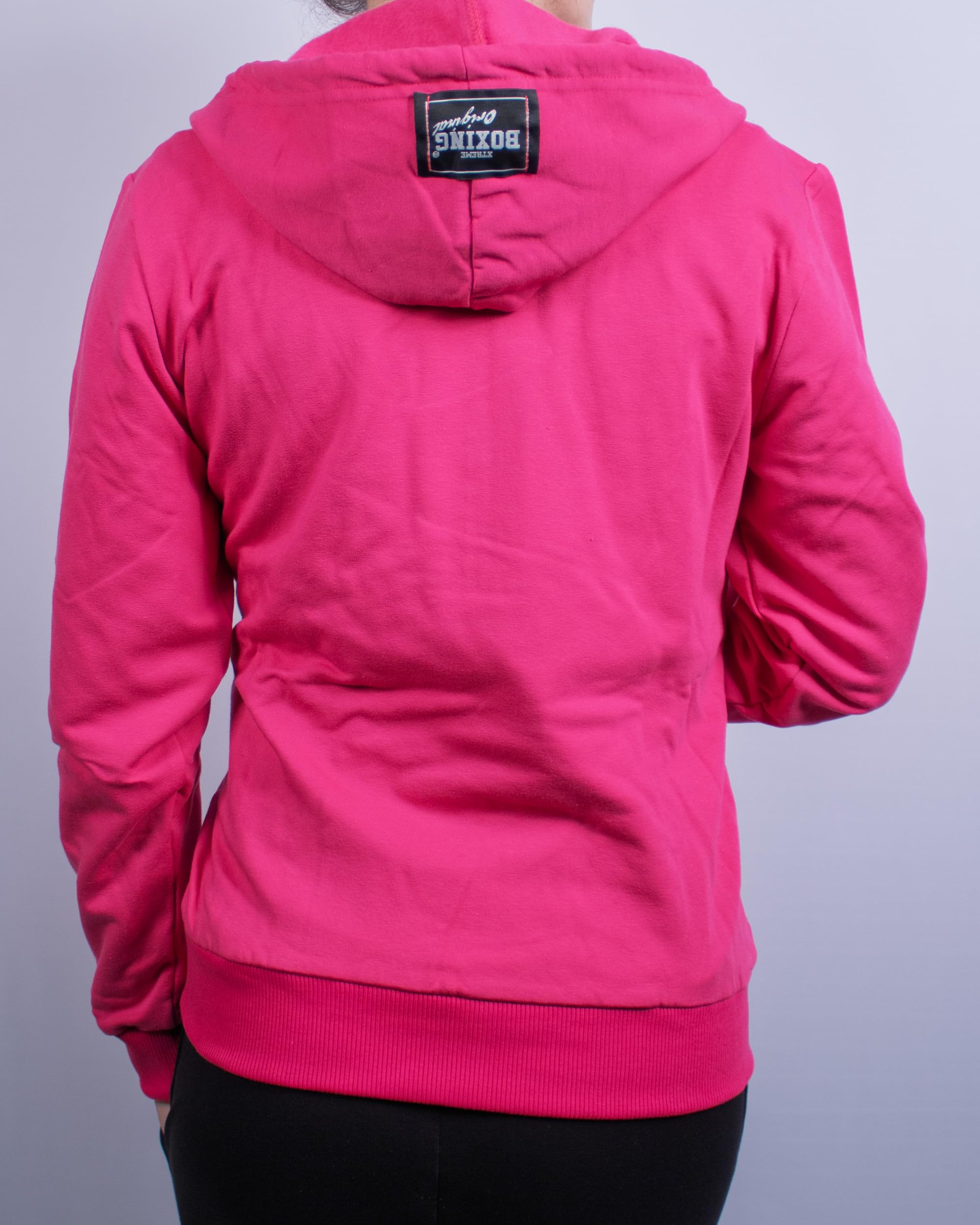 Felpa Donna in Cotone Felpato con Zip e Cappuccio, Sportiva, Casa, Palestra, Jogging, Tempo Libero XFD900Z