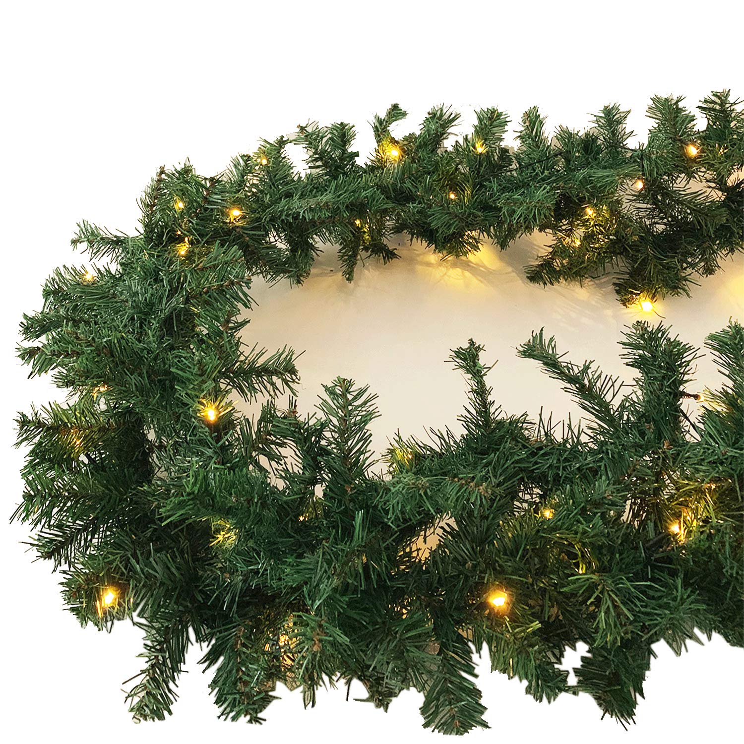 XL Weihnachtsbeleuchtung: Täuschend echte Tannengirlande, 540 cm, 70 LEDs
