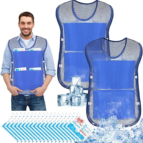Mepase 2 Pcs Ice Cooling Vest for Men Women Teens
