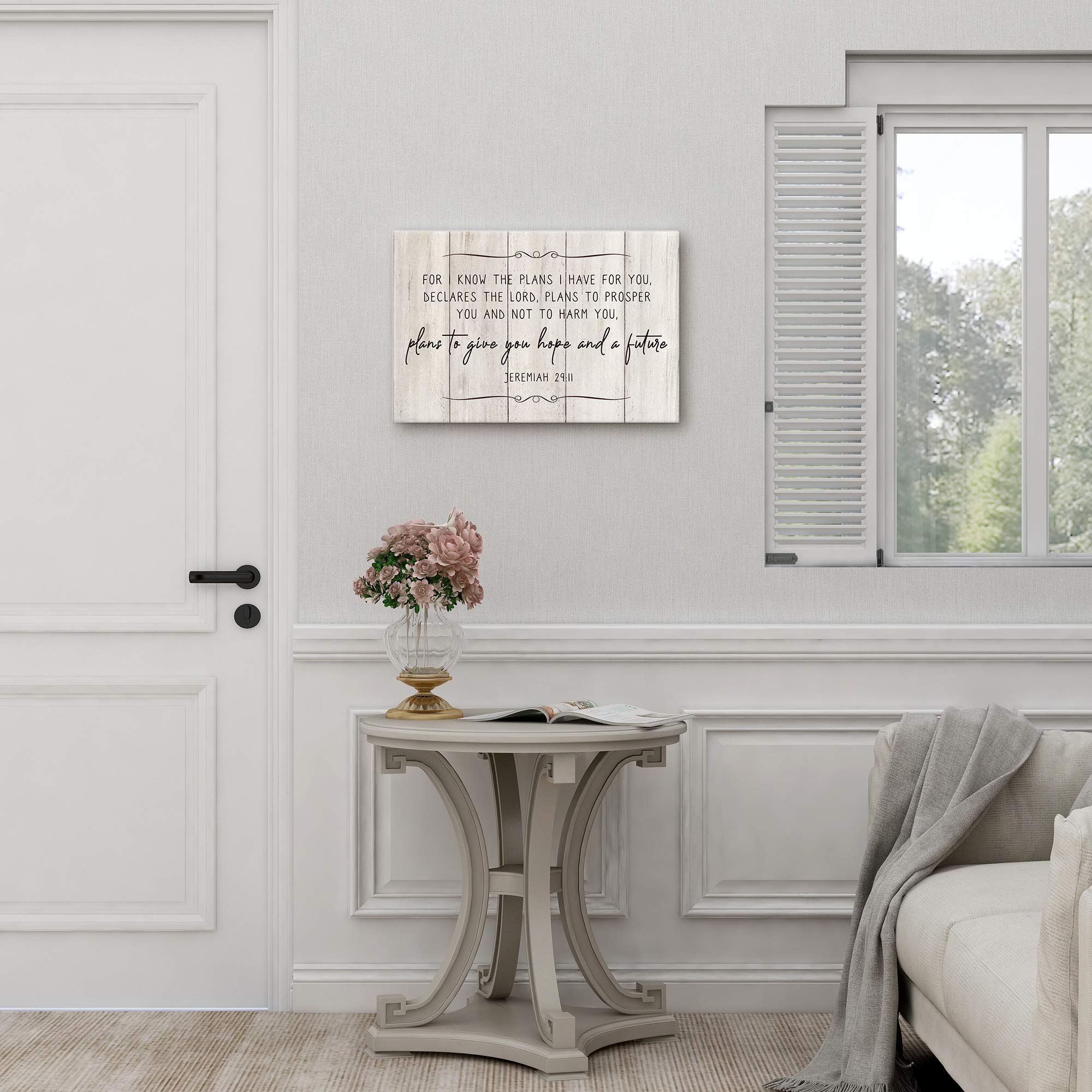 Bible verse wall art sign For I know the plans Jeremiah 2911