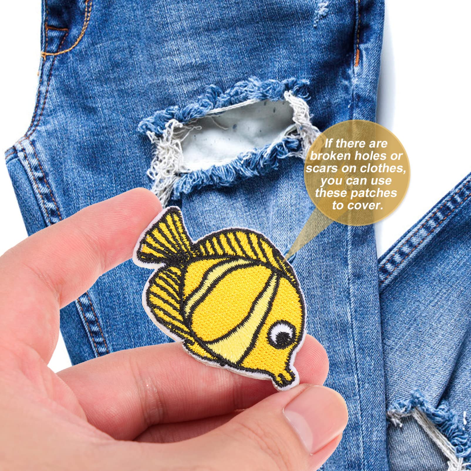 OSALADI 4 Set Toppe Ricamate Animali Autoadesive Per Riparazione E Decorazione Abbigliamento Per Jeans E Progetti Fai Da Te 9 Pezzi*4