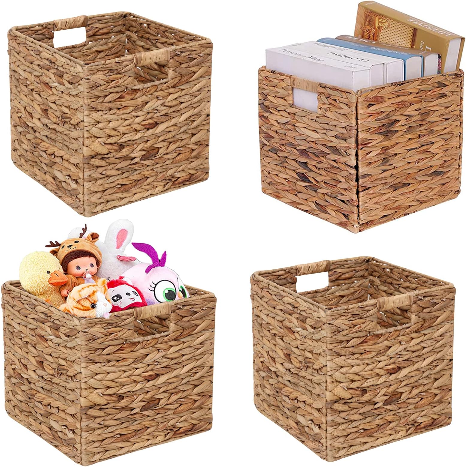 Best Choice Products 12x12in Hyacinth Baskets, Rustic Set