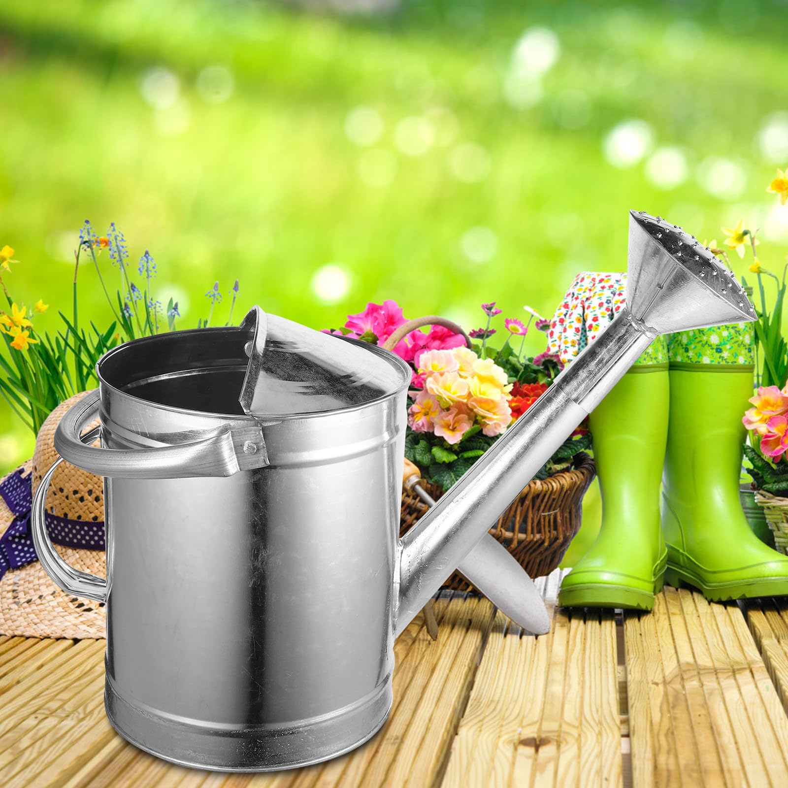 Arrosoir en Métal 5l Bec Verseur Long et Poignée Ergonomique, Arrosoir D’intérieur ’extérieur pour Plantes, pour Jardinage et Arrosage Facile Plusieurs Styles