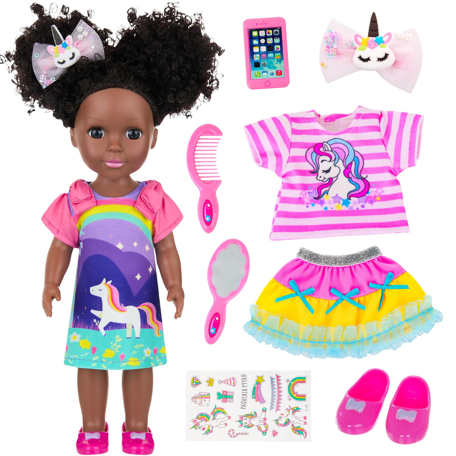 Amazon.com: Ecore Fun 14 Inch Black Doll with Black Baby Doll