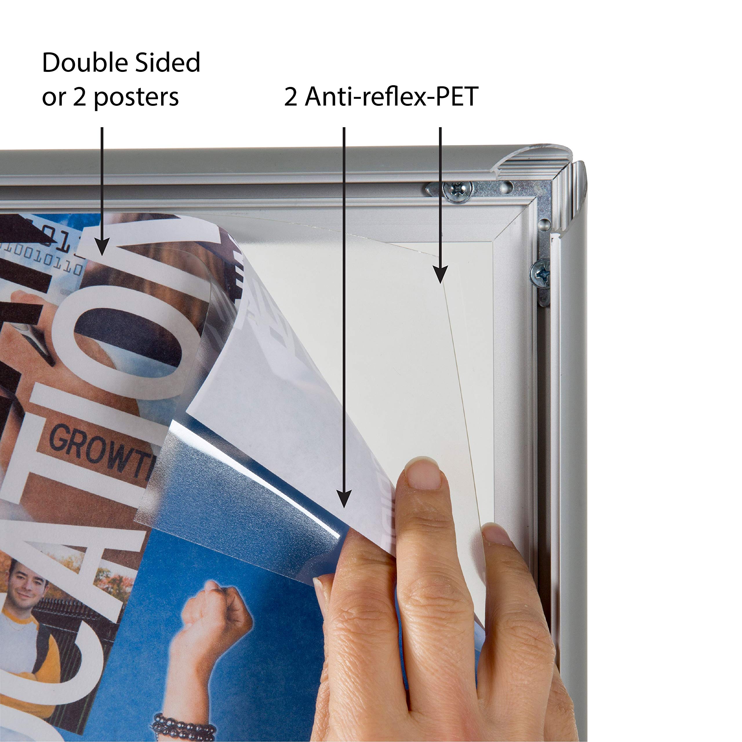 Document Frame Stand 11x17 Document Holder M&T Displays Free Standing Aluminum Display Stand ...