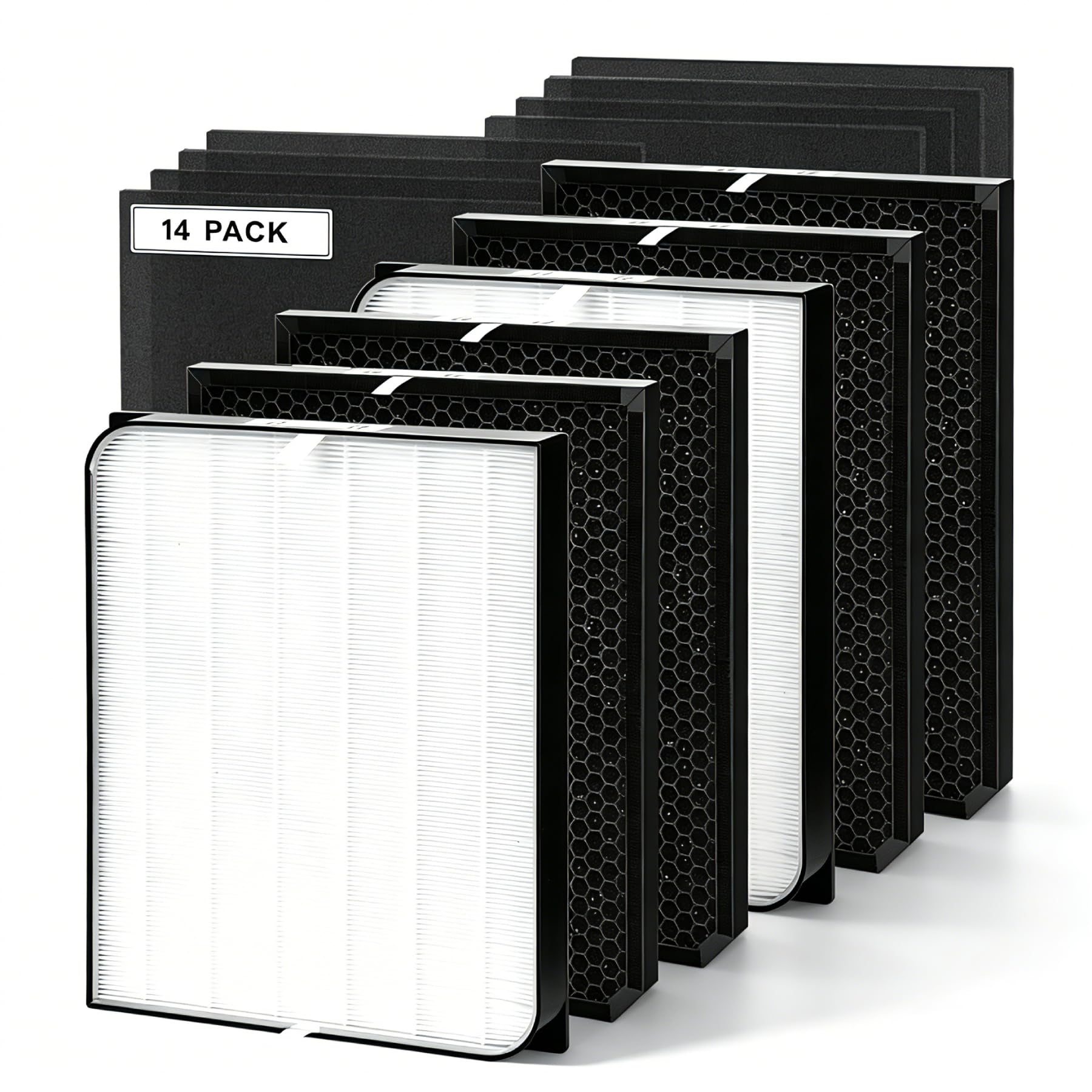 Photo 1 of 14 Pack 3500 Replacement Filters for Air Doctor AD3000 Series Air Purifier, Fits AD3000, AD3500, AD3500i, Includes 2 Efficiency + 4 VOC Units and 8 Pre-Filters