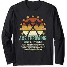 Axe Throwing Funny Fake Definition Hatchet & Ax Thrower Gift Long Sleeve T-Shirt