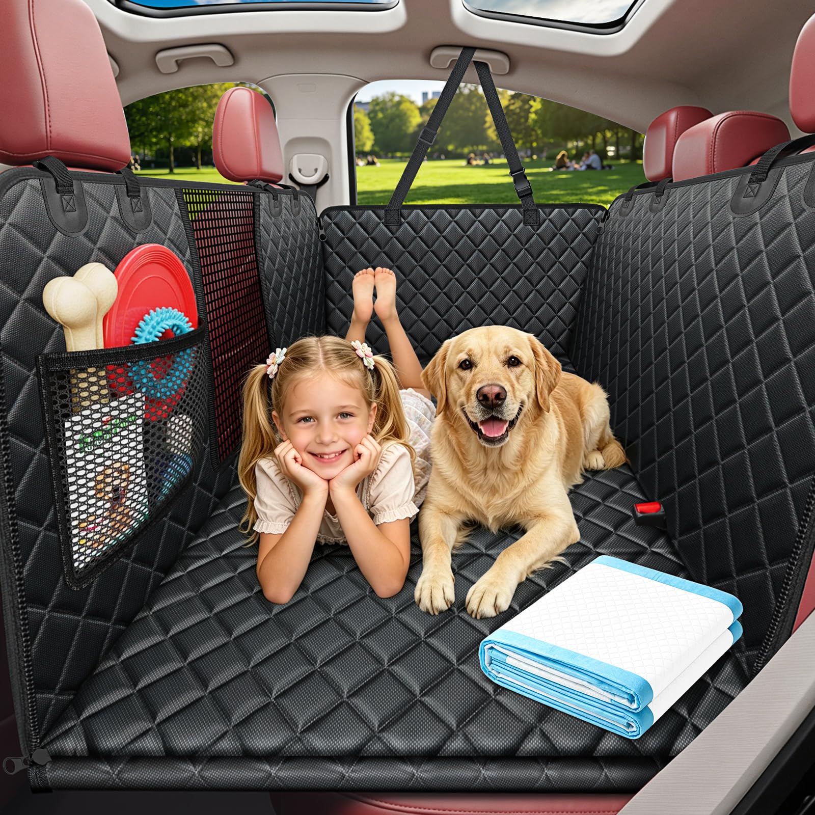 URPOWER Hard Bottom Dog Car Seat Cover
