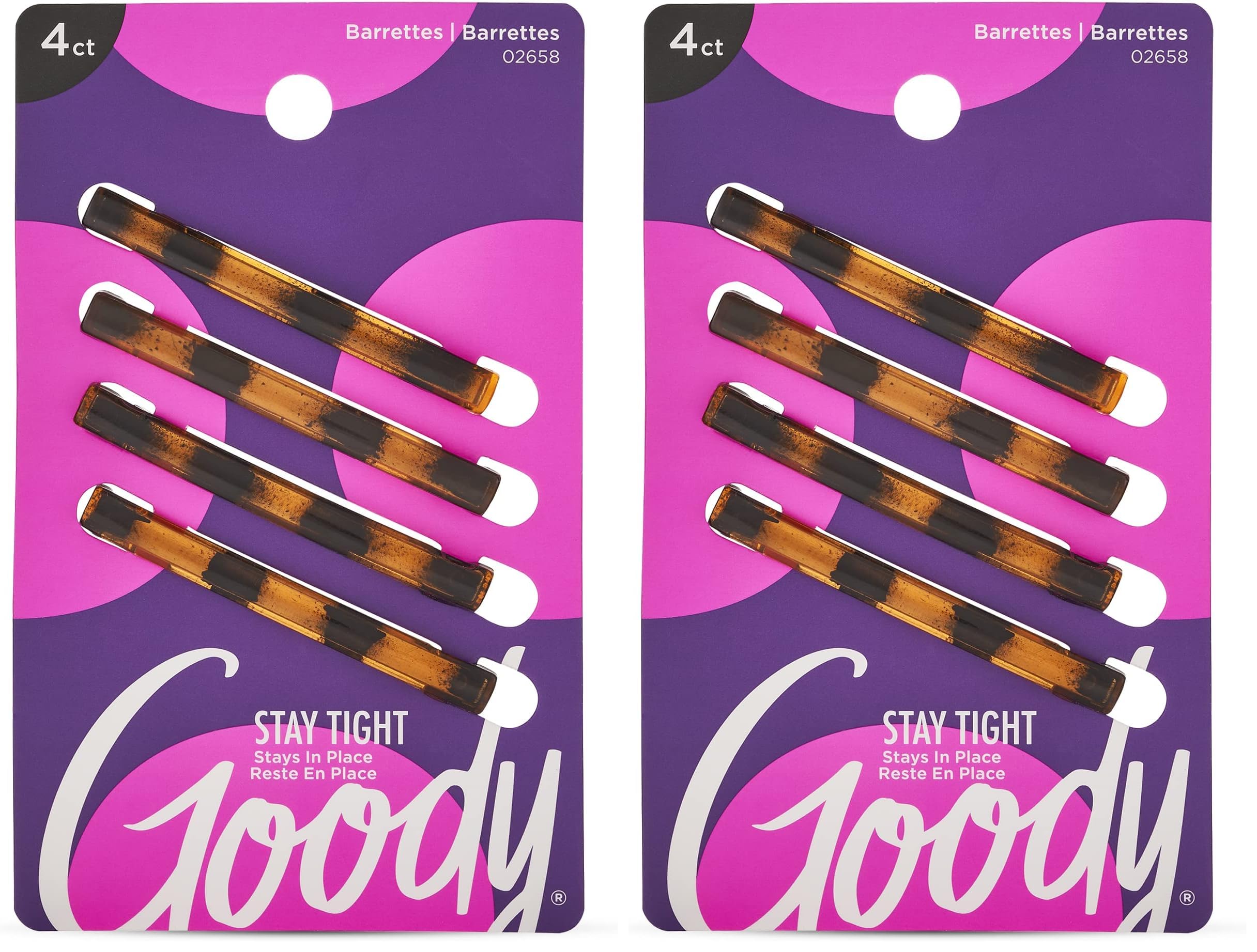 Amazon.com : Goody Stay Tight Hair Barrettes, 4 Ct, Mock 