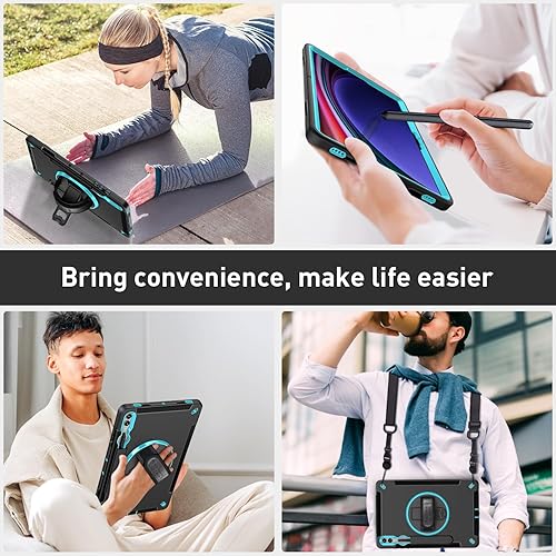 Vista 49 de Funda para Galaxy Tab S10 Ultra/S9 Ultra/S8 Ultra 14.6 INCH: Funda protectora de TPU para Samsung Tablet S9 Ultra/S8 Ultra 14.6" con soporte - Asa