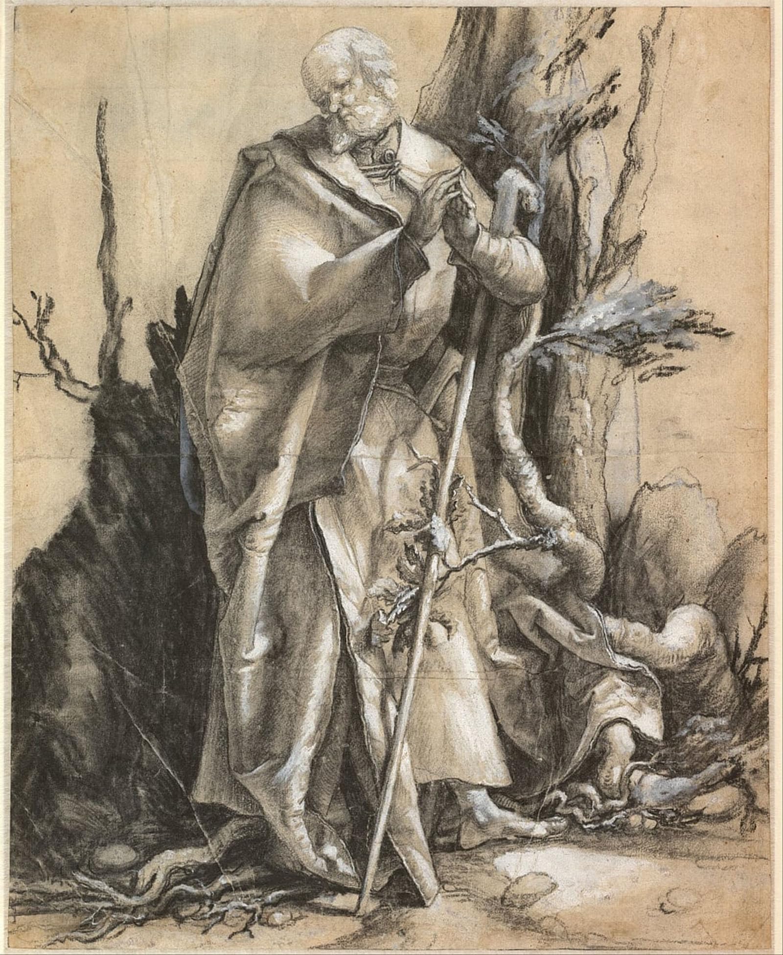POSTERIIk Famous Print Pop Art Wall Art Graffiti Bearded Saint in a Forest by Albrecht Dürer Art Prints for Home Decor 60x90cm