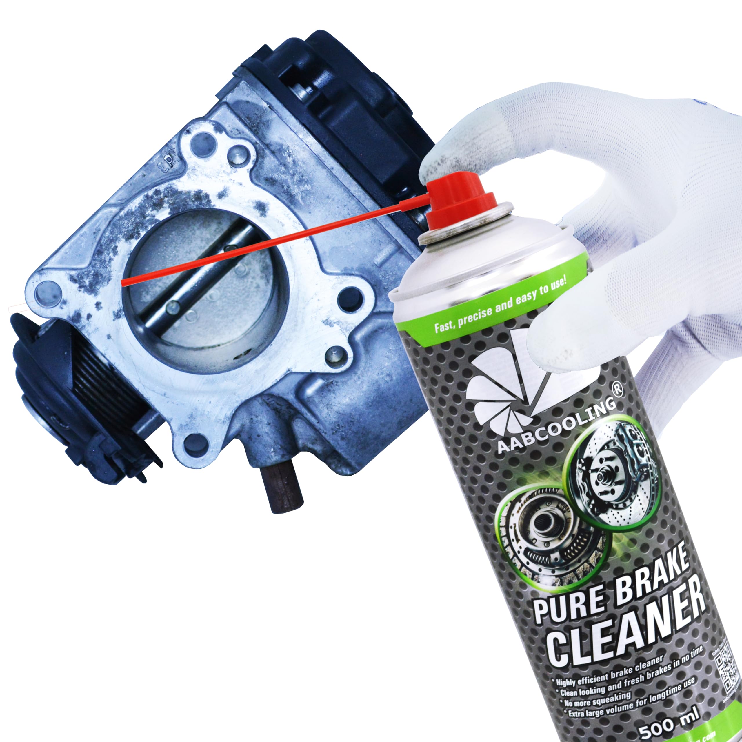 AABCOOLING 24x Spray de Limpieza para Motor & Frenos 500 ml – Desengrasante Potente, Prepara superficies antes del montaje, Limpieza de componentes del embrague y carcasas, carburador y EGR externa
