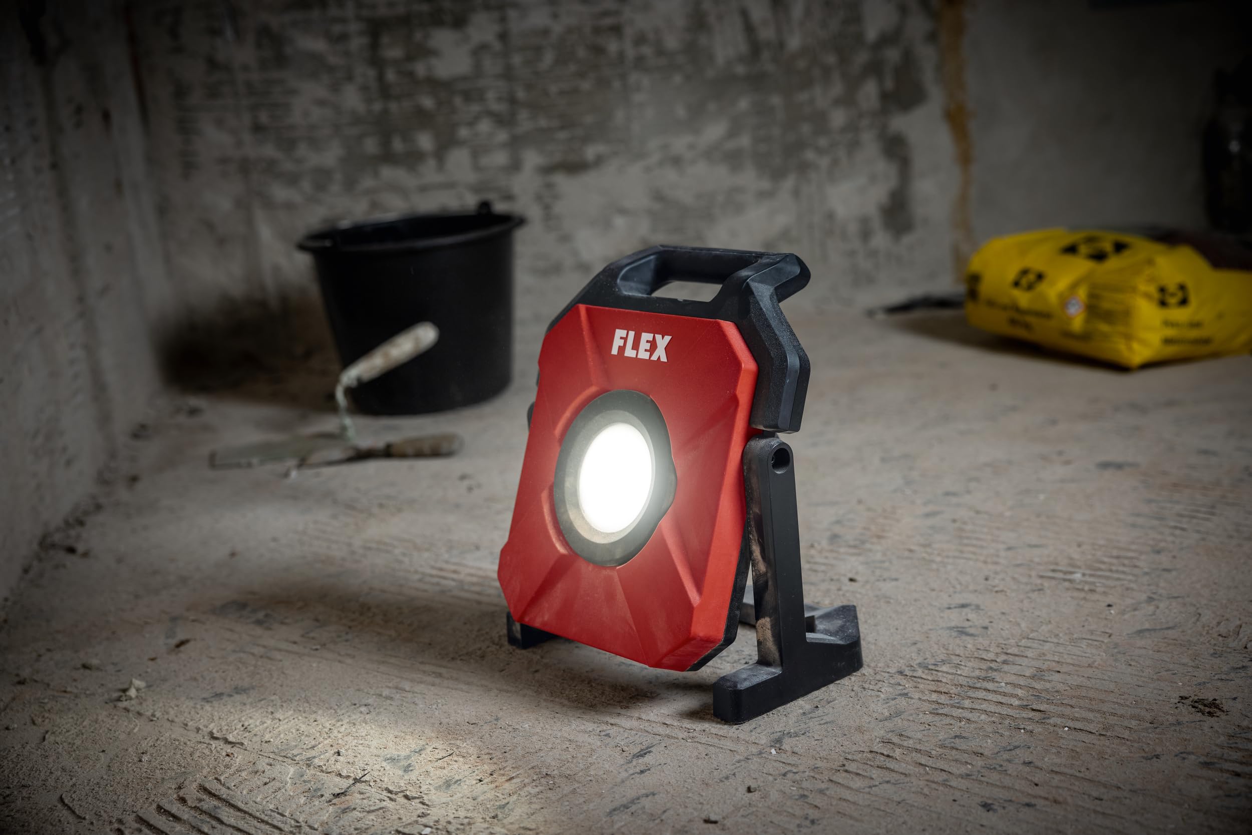 FLEX CL 5000 10.8/18.0 LED Akku-Baustrahler, 5000 Lumen, Baustrahler mit 5 Helligkeitsstufen, Strahler, Baustellenbeleuchtung, IP65, für 10,8 V und 18 V Akkus 532324