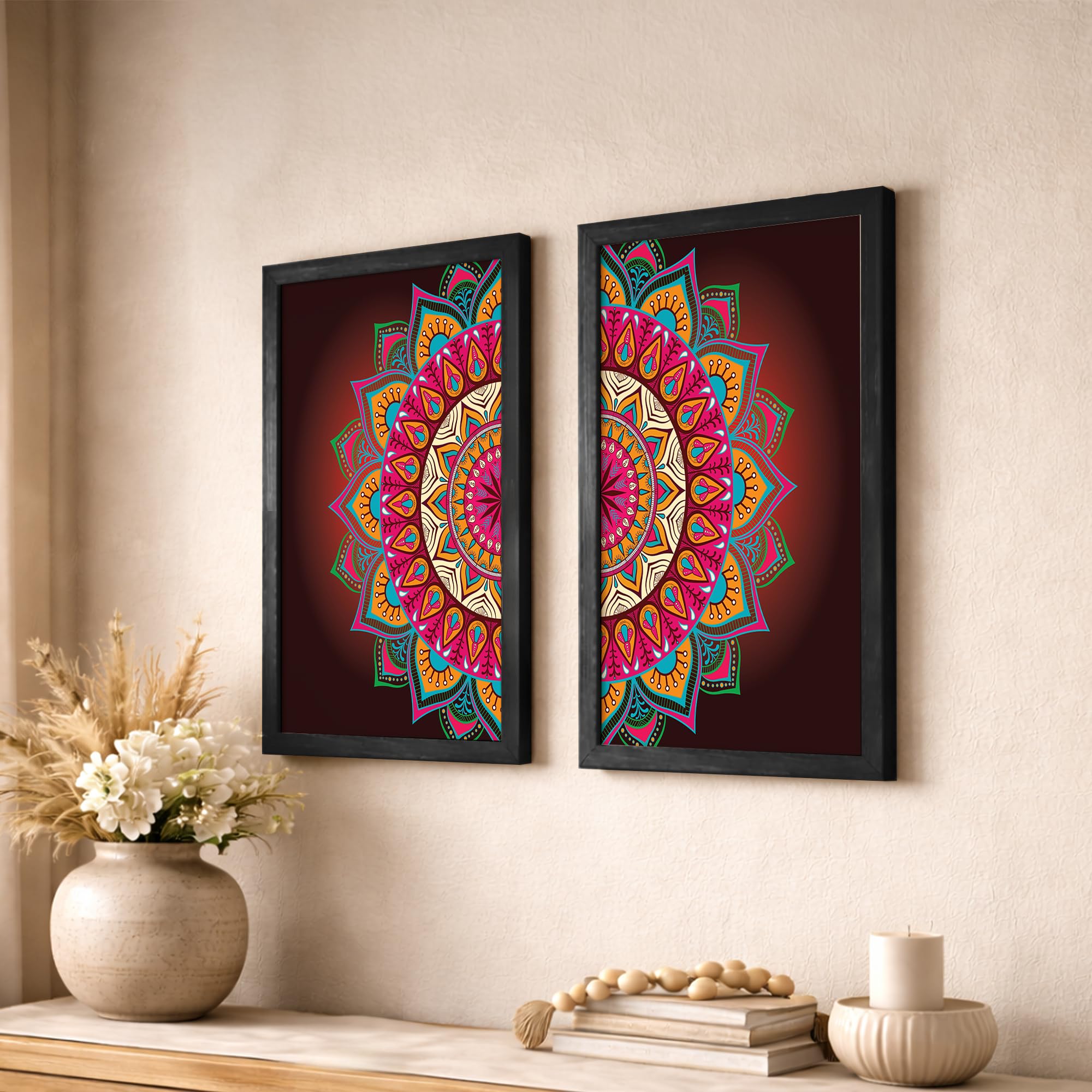 momorin  絵画５点 NoWorries Mandala Wall paintings for wall decoration/Colorful