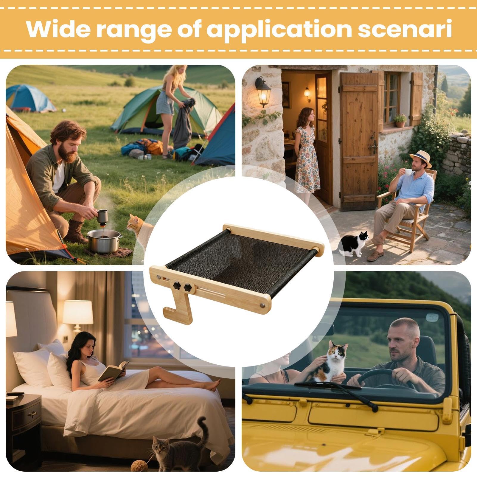 Cama de Ventana para Gatos,Hamaca Flotante de Madera para Dormir de Mascotas | Percha Flotante para Gatos - para hogar, casa de Campo, salón, Dormitorio, balcón, Estudio, mesita de Noche,