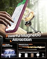 Vista 139 de TOCOL Funda magnética para iPhone 15 Pro Max, protección completa mejorada de la cámara, compatible con Magsafe, protección contra caídas, funda