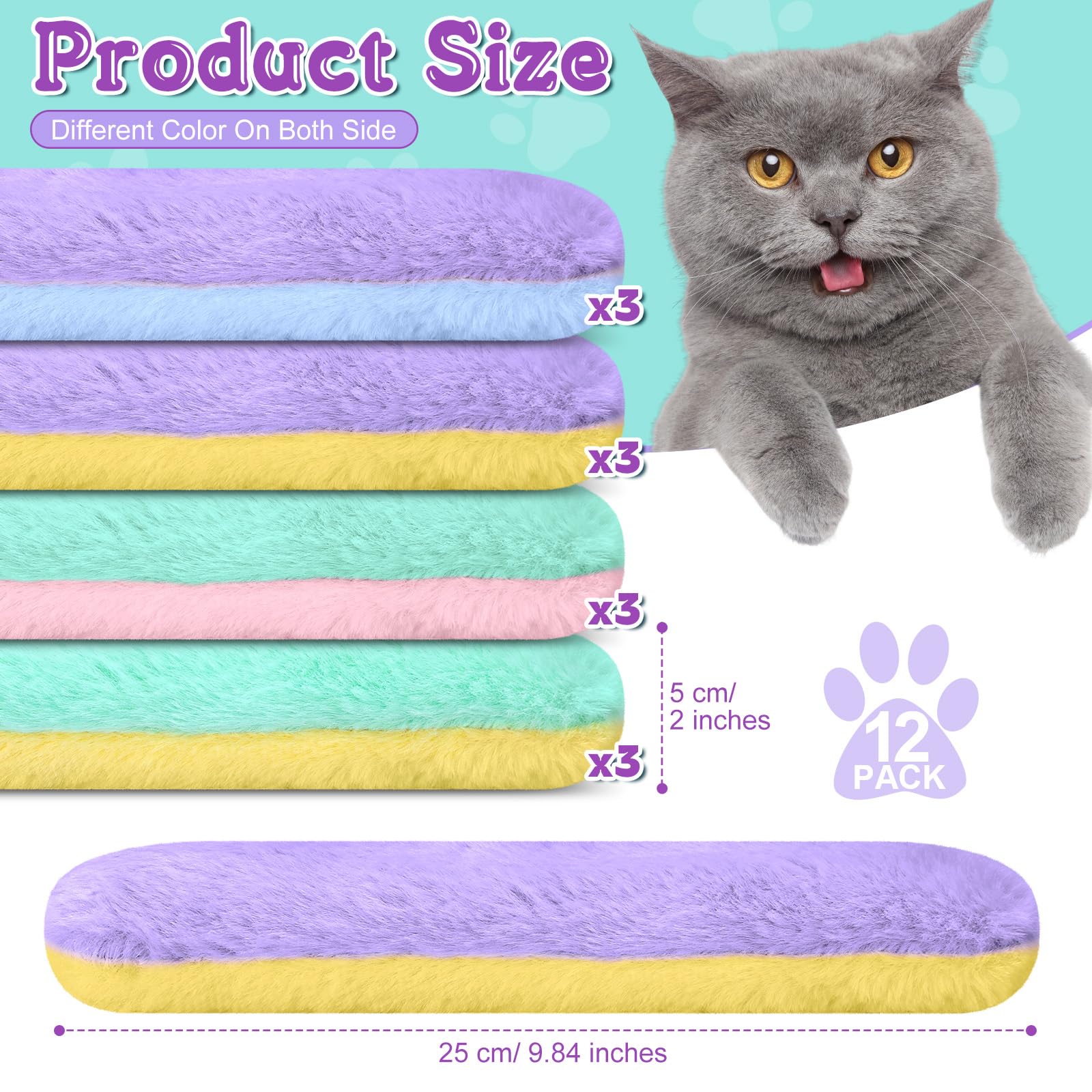 Paquete de 12 juguetes de hierba gatera a granel recargables para gatos, juguetes de hierba gatera, juguetes para gatos con hierba gatera, juguete interactivo para masticar gatos suaves y