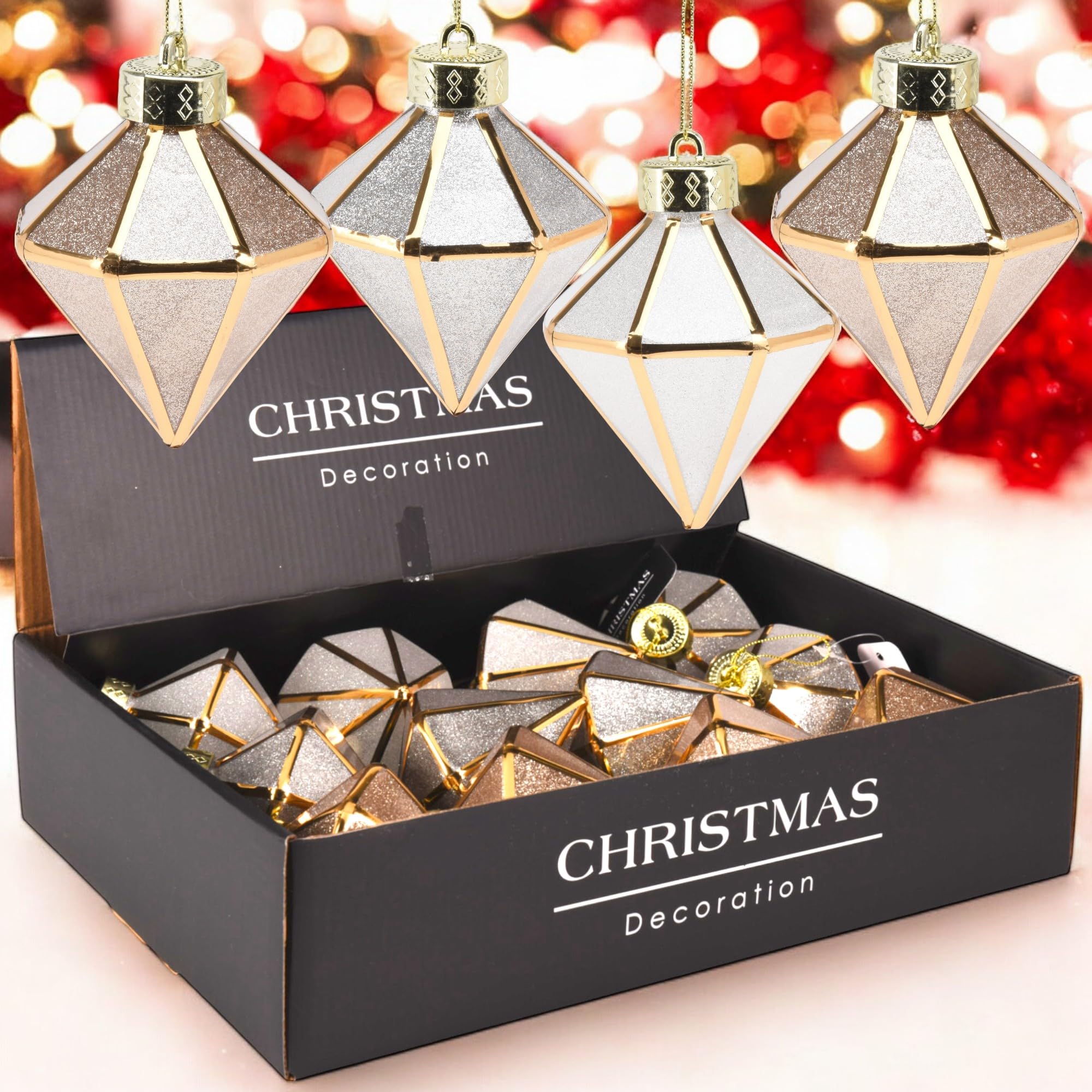 Boules de Noël design unique MIJOMA parures vintage haut de gamme
