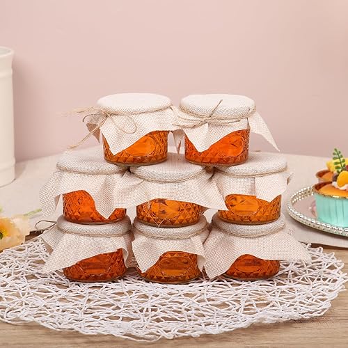 Miniatura 4 de Tarros de cristal de 4 onzas con tapas regulares, ideal para gelatina, mermelada, miel, postre, especias, recuerdo de boda, velas