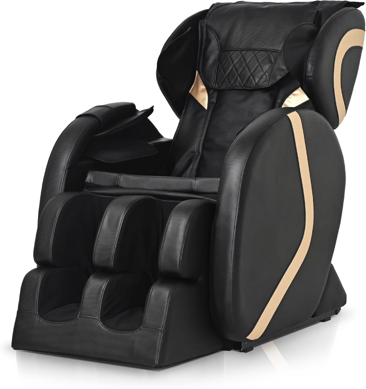 Massage Chair Recliner with Zero Gravity, Full Body Massage, Heating, Airbags, Up to 5.7 inches Tall, for Home and Office, Black, PO-V990-2