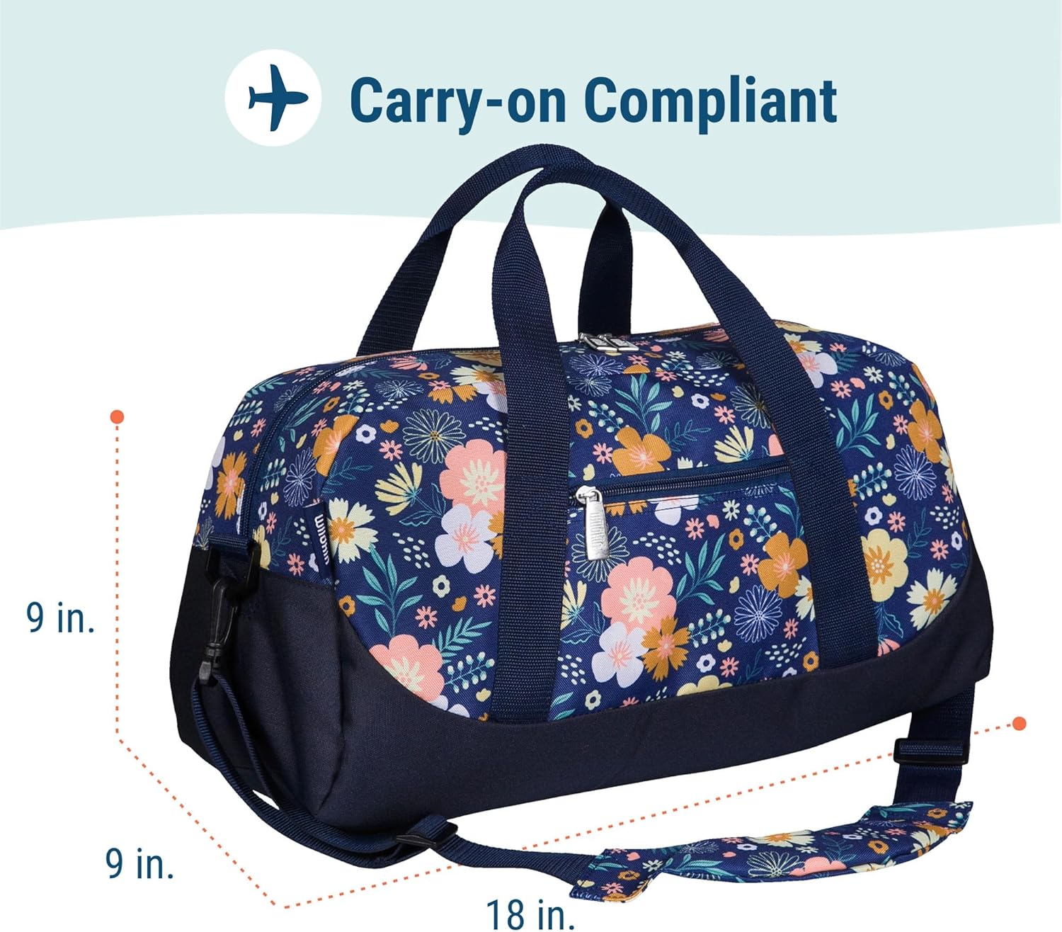 Wildkin Kids Overnighter Duffel Bags for Boys & Girls, Perfect for Early Elementary Sleepovers Duffel Bag for Kids, Carry-On Size & Ideal for School Practice or Overnight Travel Bag