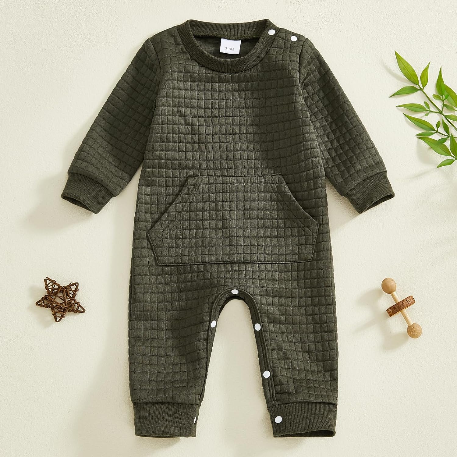 Ledy Champswiin Baby Boy Girl Clothes Winter Romper Solid Newborn Onesie Long Sleeve Fall Jumpsuits Infant One Piece Outfit - Image 3