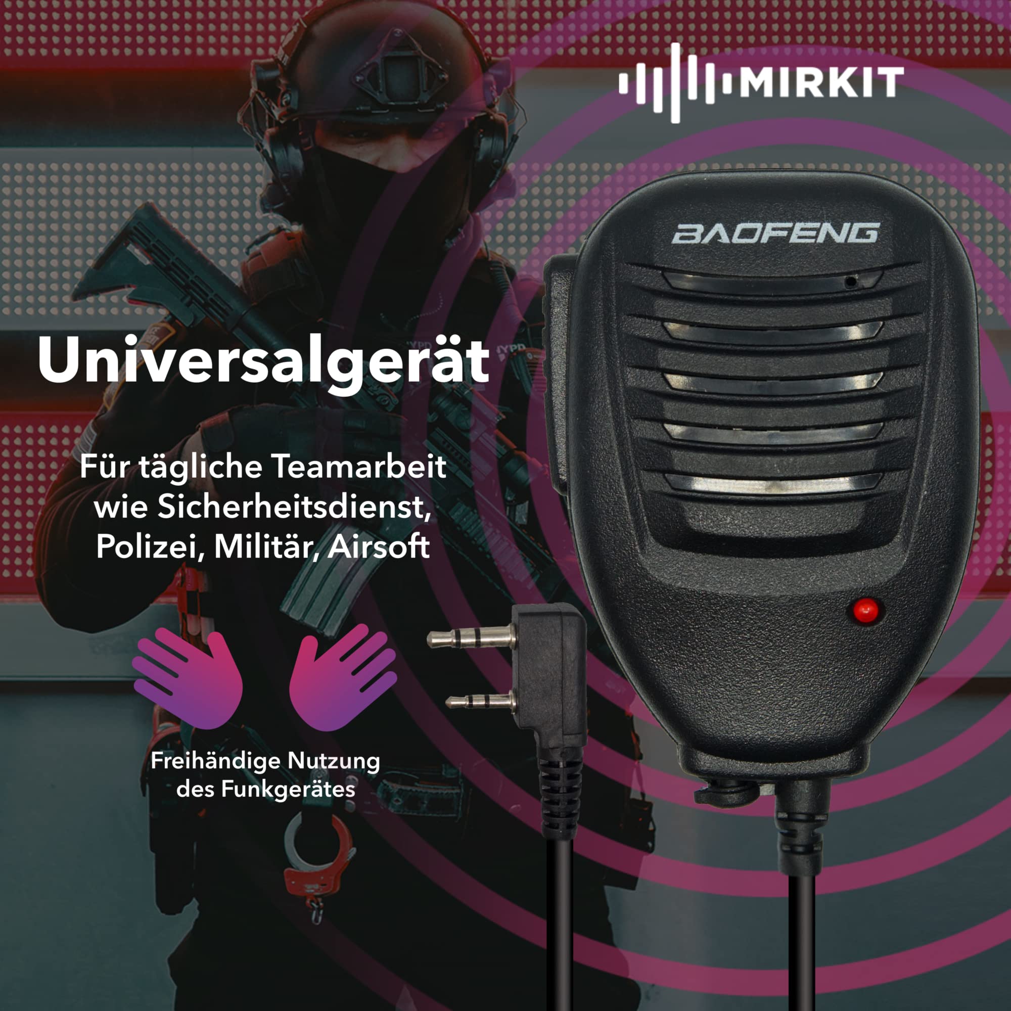 Mirkit Głośnik mikrofon do UV-mk5, UV-mk…