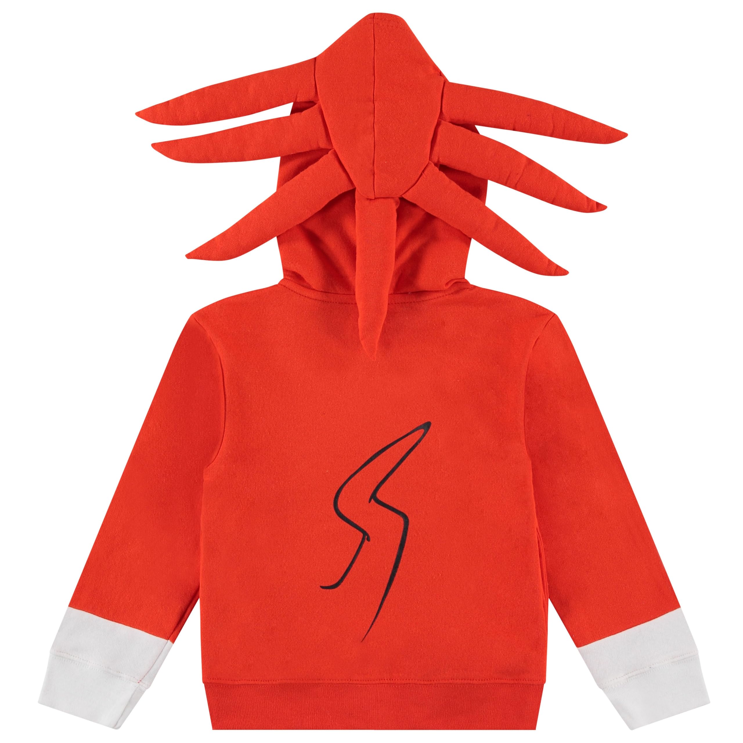 Sonic The Hedgehog Shadow, Tails and Knuckles - Felpa con cappuccio in pile con zip per bambini 4-20