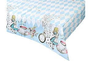 Talking Tables Blue Alice in Wonderland Paper Table Cover