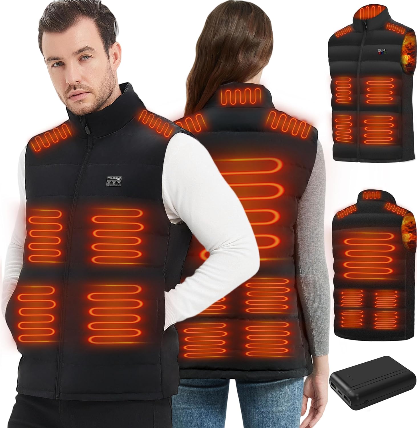 Heated Vest for Men Women with Battery Pack 15 Heating Zones Rechargeable Lightweight Heating Vest
