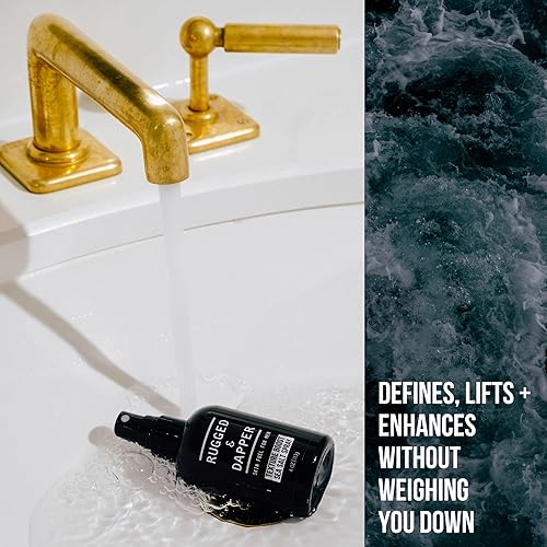 Miniatura 6 de RUGGED & DAPPER - Spray de sal marina para hombres - Espray de sal marina texturizante para cabello con aloe - Spray texturizante para el cabello