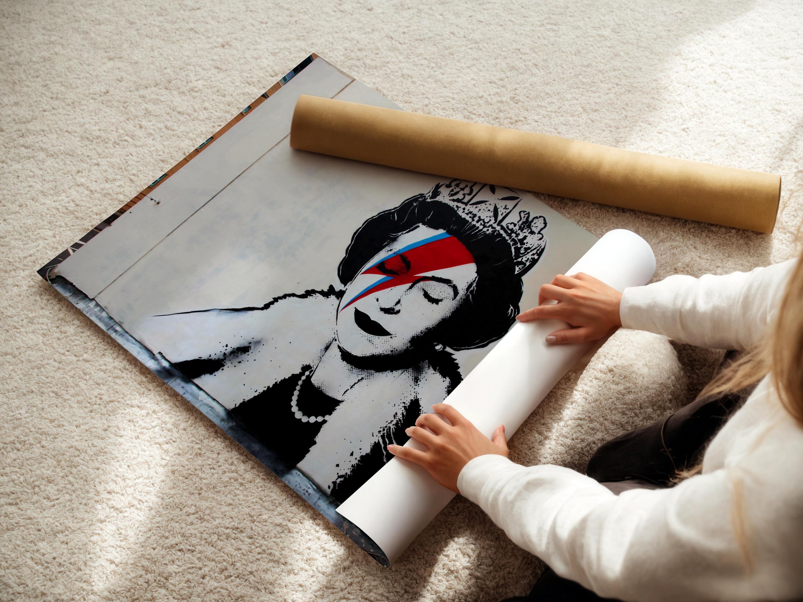 Banksy Art| Queen Poster Print Wall Art Image Home Decor Artworks Different Sizes